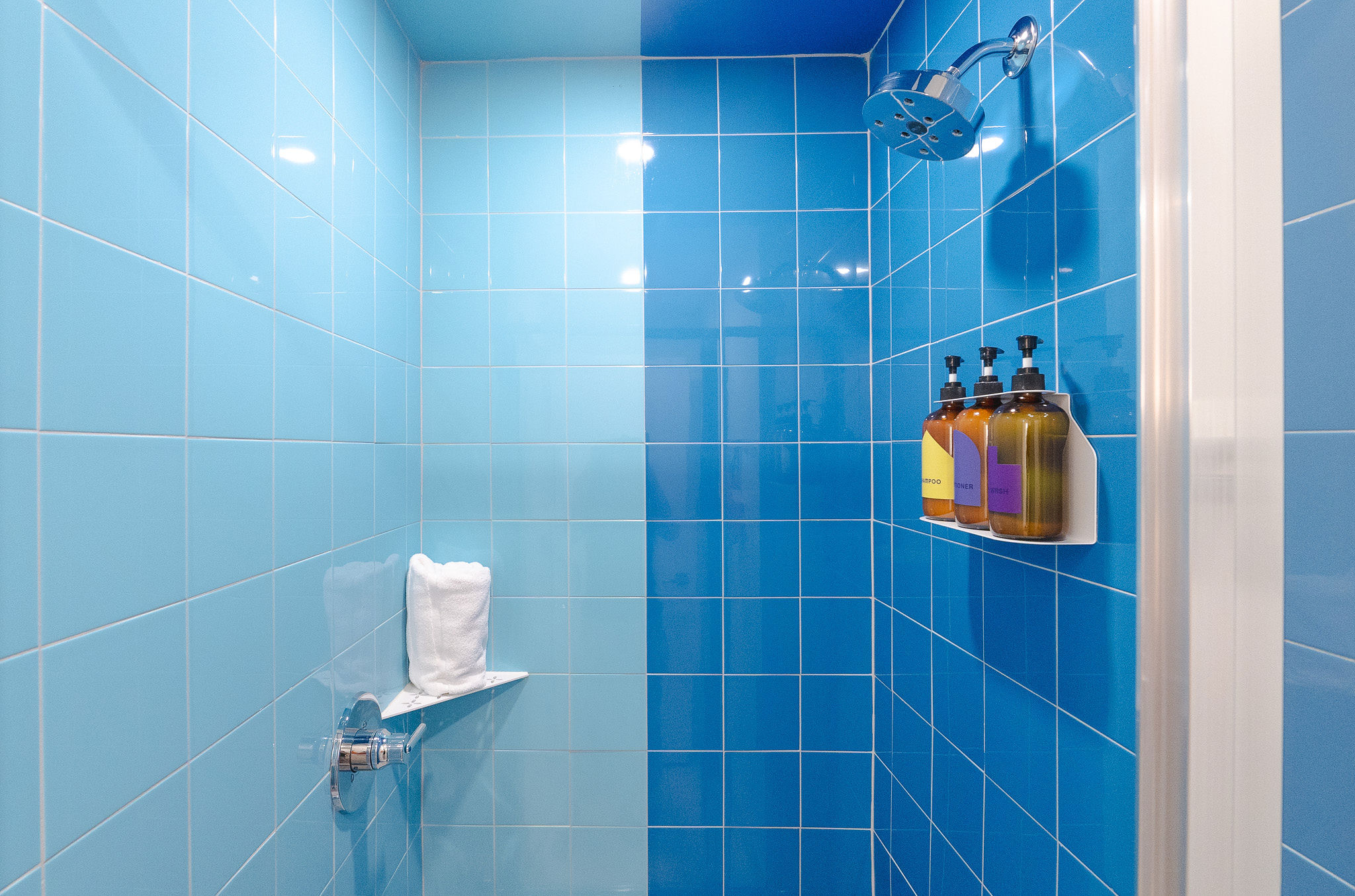 blue shower